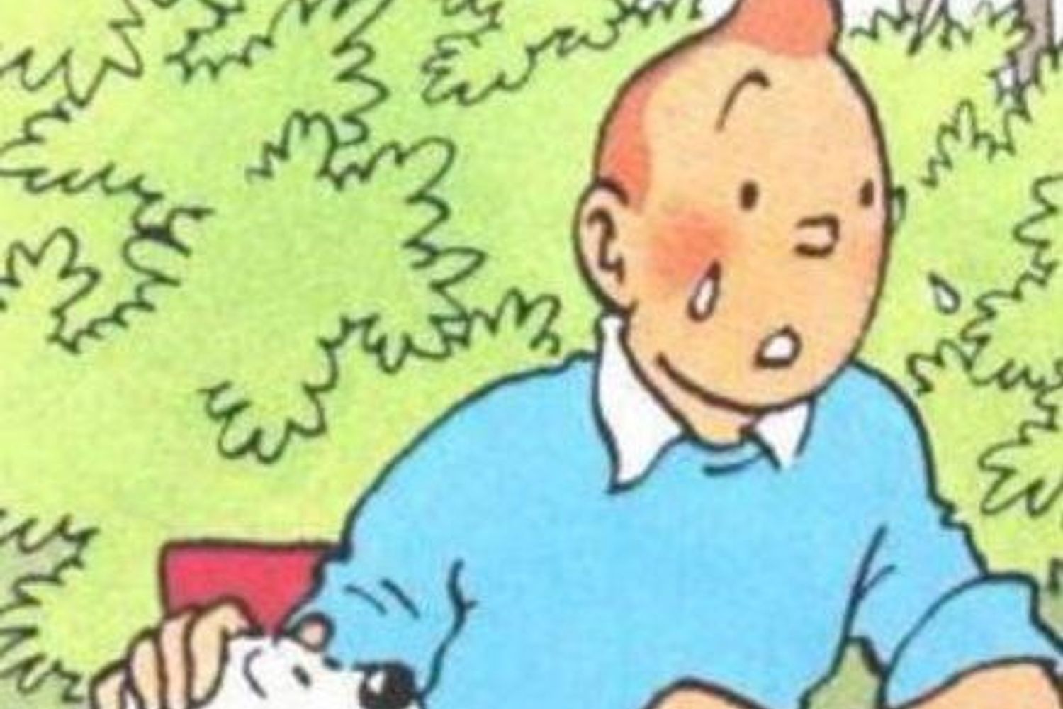 &nbsp;Bruxelles, la solidariet&agrave; corre su Twitter. E' virale la foto di Tintin in lacrime (foto da Twitter)