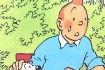 &nbsp;Bruxelles, la solidariet&agrave; corre su Twitter. E' virale la foto di Tintin in lacrime (foto da Twitter)