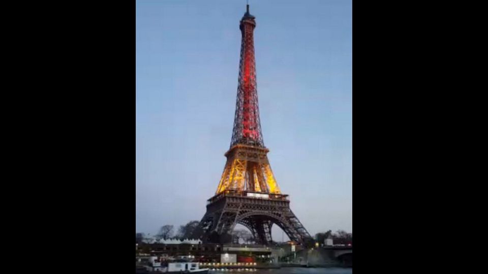 Da Parigi a Roma i monumenti illuminati per Bruxelles