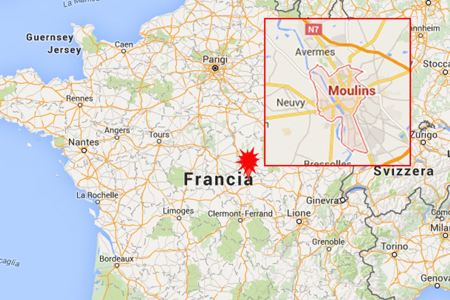 Francia, minibus, incidente tra Moulins e Montbeugny