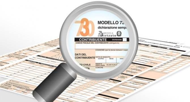 &nbsp;Modello 730 dichiarazione dei redditi