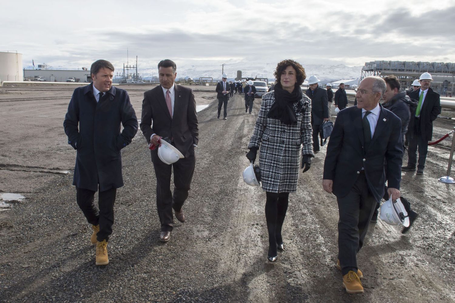 Renzi visita l'impianto EnelGP (foto da Palazzo Chigi)&nbsp;