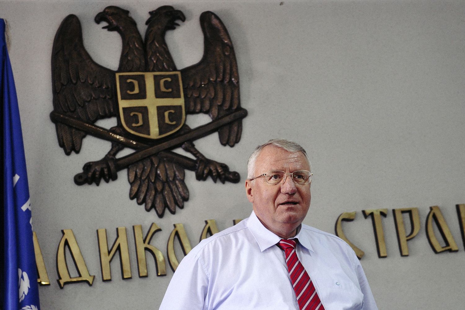 &nbsp;Vojslav Seselj &nbsp;ultra-nationalista serbo a Belgrado - afp