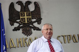 &nbsp;Vojslav Seselj &nbsp;ultra-nationalista serbo a Belgrado - afp