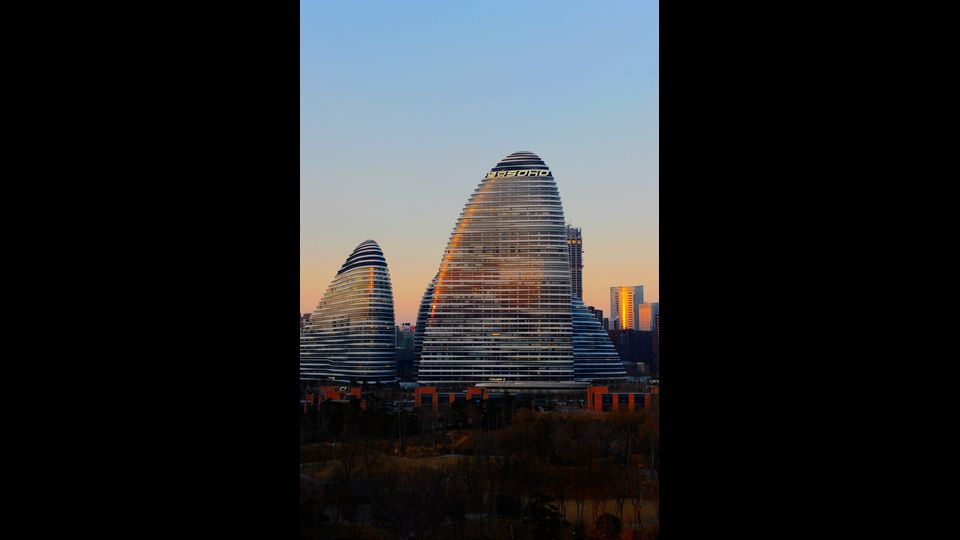 Il complesso edilizio Wangjing Soho a Pechino (Afp)&nbsp;