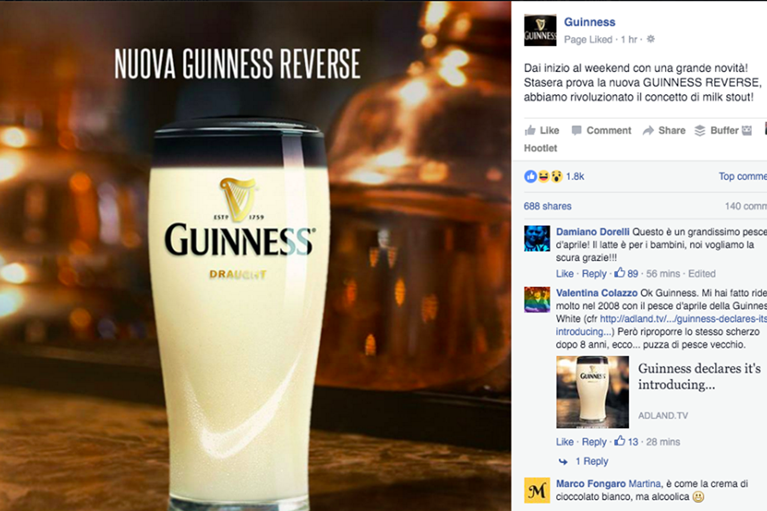 &nbsp;Pesce d'aprile - Guinness Reverse