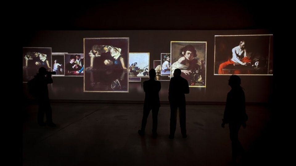 Caravaggio Experience: la video installazione al Palazzo delle Esposizioni di Roma &nbsp;fino al 3 luglio (Elaborazione grafica: The Fake Factory. Immagine Foto Scala Firenze)