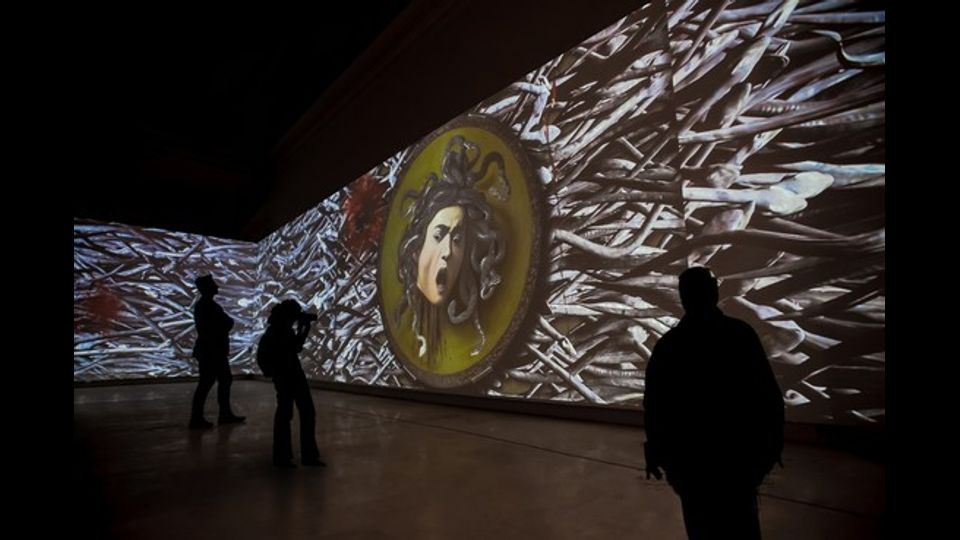 &nbsp;Caravaggio Experience: la video installazione al Palazzo delle Esposizioni di Roma &nbsp;fino al 3 luglio (Elaborazione grafica: The Fake Factory. Immagine Foto Scala Firenze)
