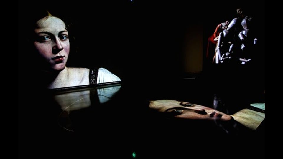 Caravaggio Experience: la video installazione al Palazzo delle Esposizioni di Roma &nbsp;fino al 3 luglio (Elaborazione grafica: The Fake Factory. Immagine Foto Scala Firenze)