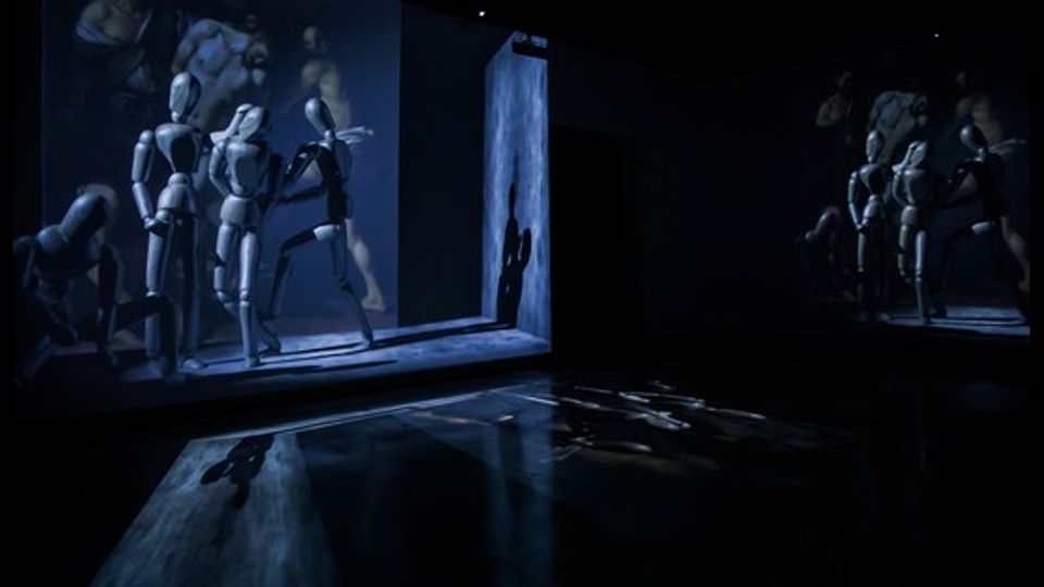 Caravaggio Experience: la video installazione al Palazzo delle Esposizioni di Roma &nbsp;fino al 3 luglio (Elaborazione grafica: The Fake Factory. Immagine Foto Scala Firenze)