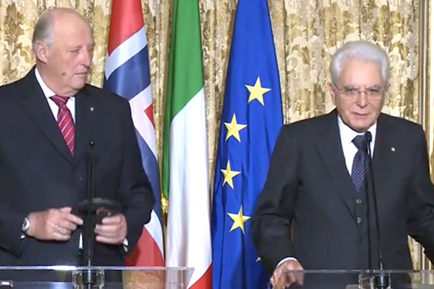 Sergio Mattarella Re Harald V di Norvegia&nbsp;
