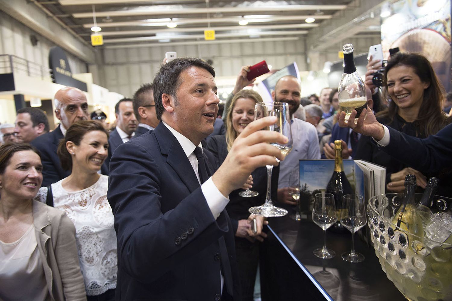 &nbsp;Renzi al Vinatily 2016 - imago