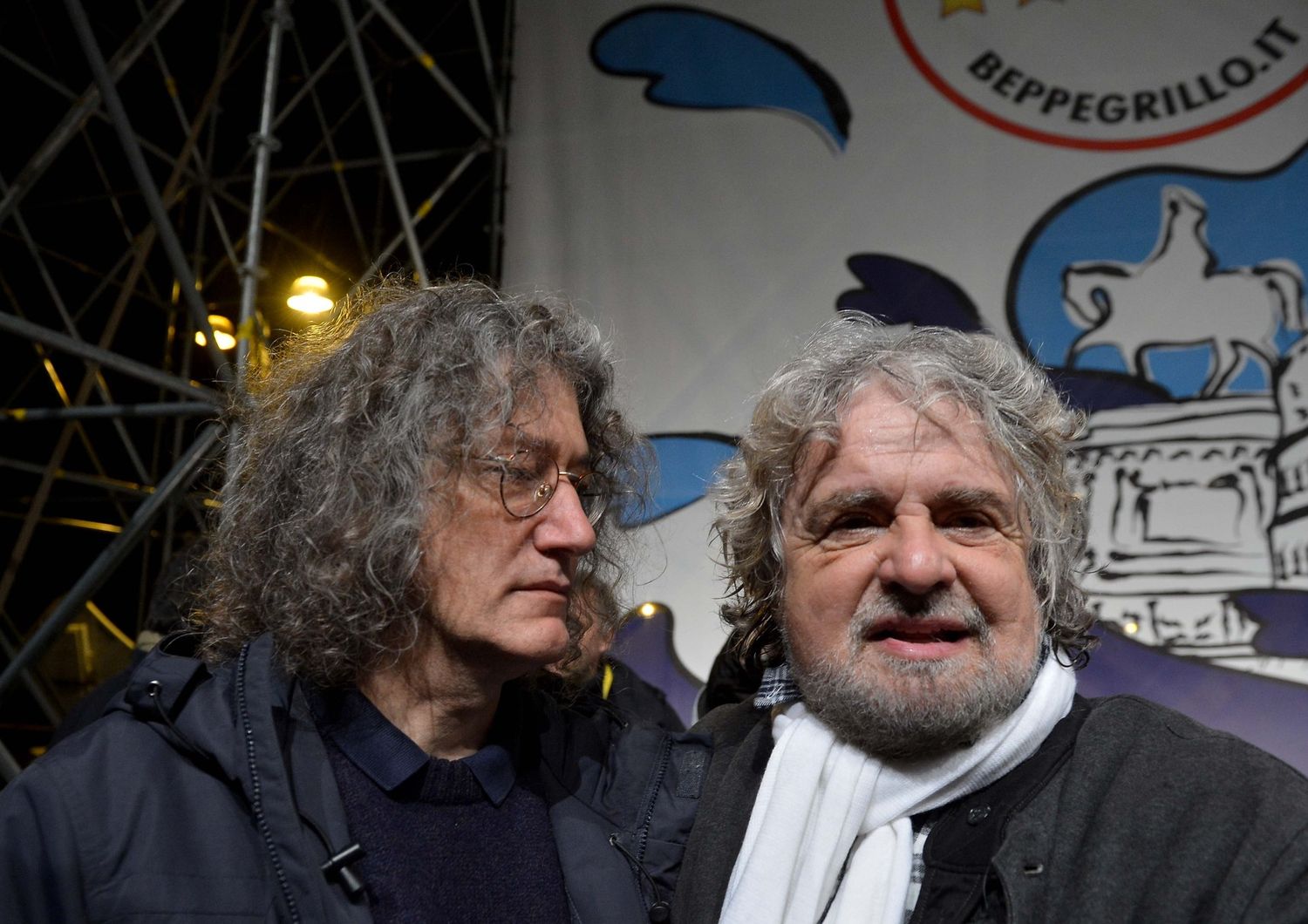 &nbsp;Casaleggio e Beppe Grillo (Imago)