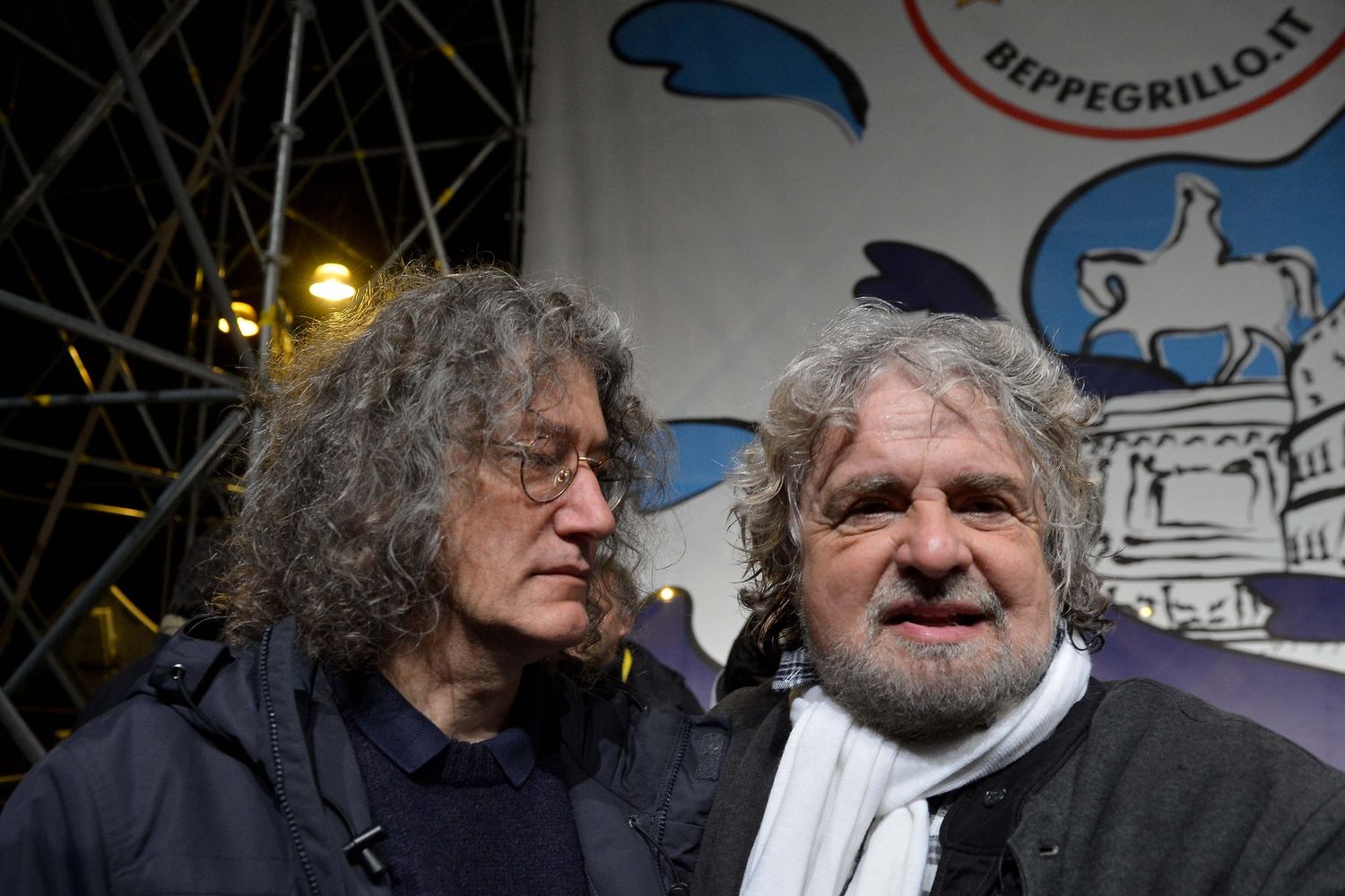 &nbsp;Casaleggio e Beppe Grillo (Imago)