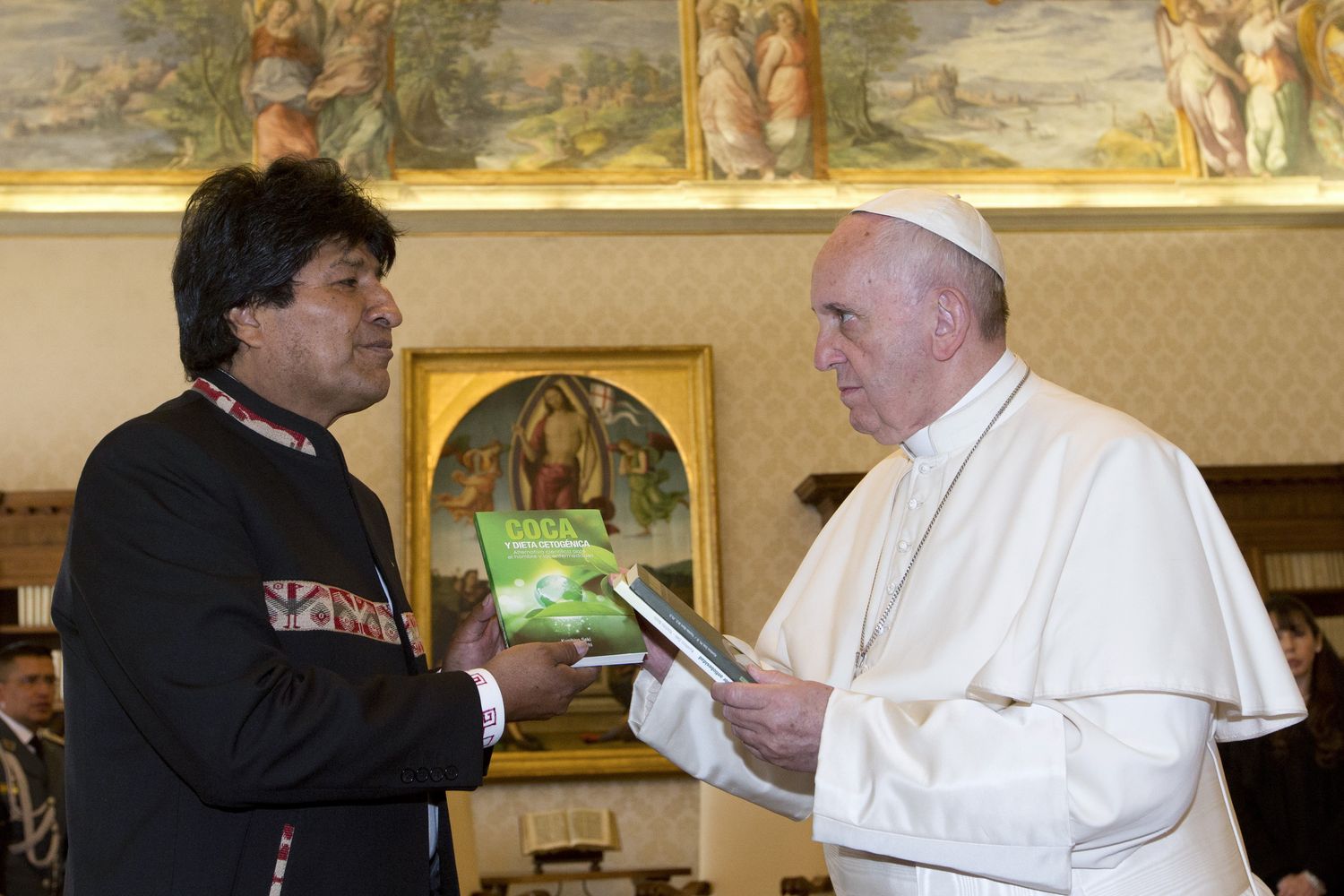 Evo Morales, presidente Bolivia e papa Francesco (afp)&nbsp;