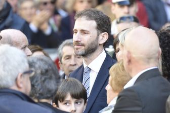 &nbsp;Davide Casaleggio ai funerali del padre Gianroberto Casaleggio M5S - agf