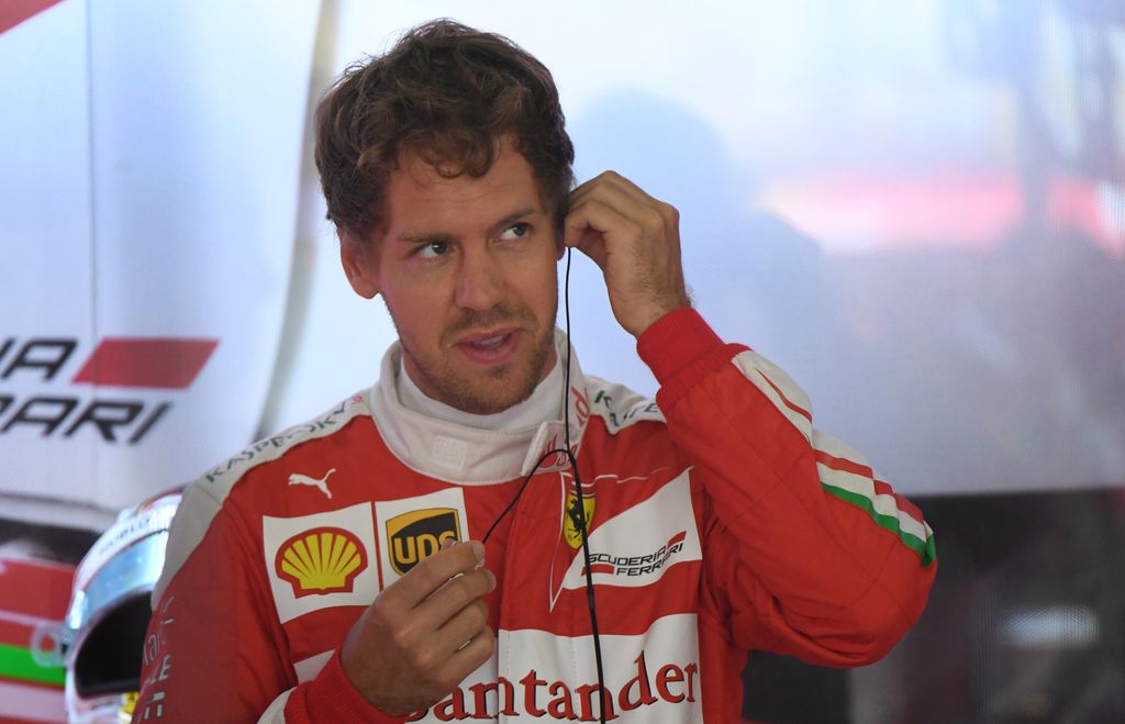 Il pilota della Ferrari Sebastian Vettel