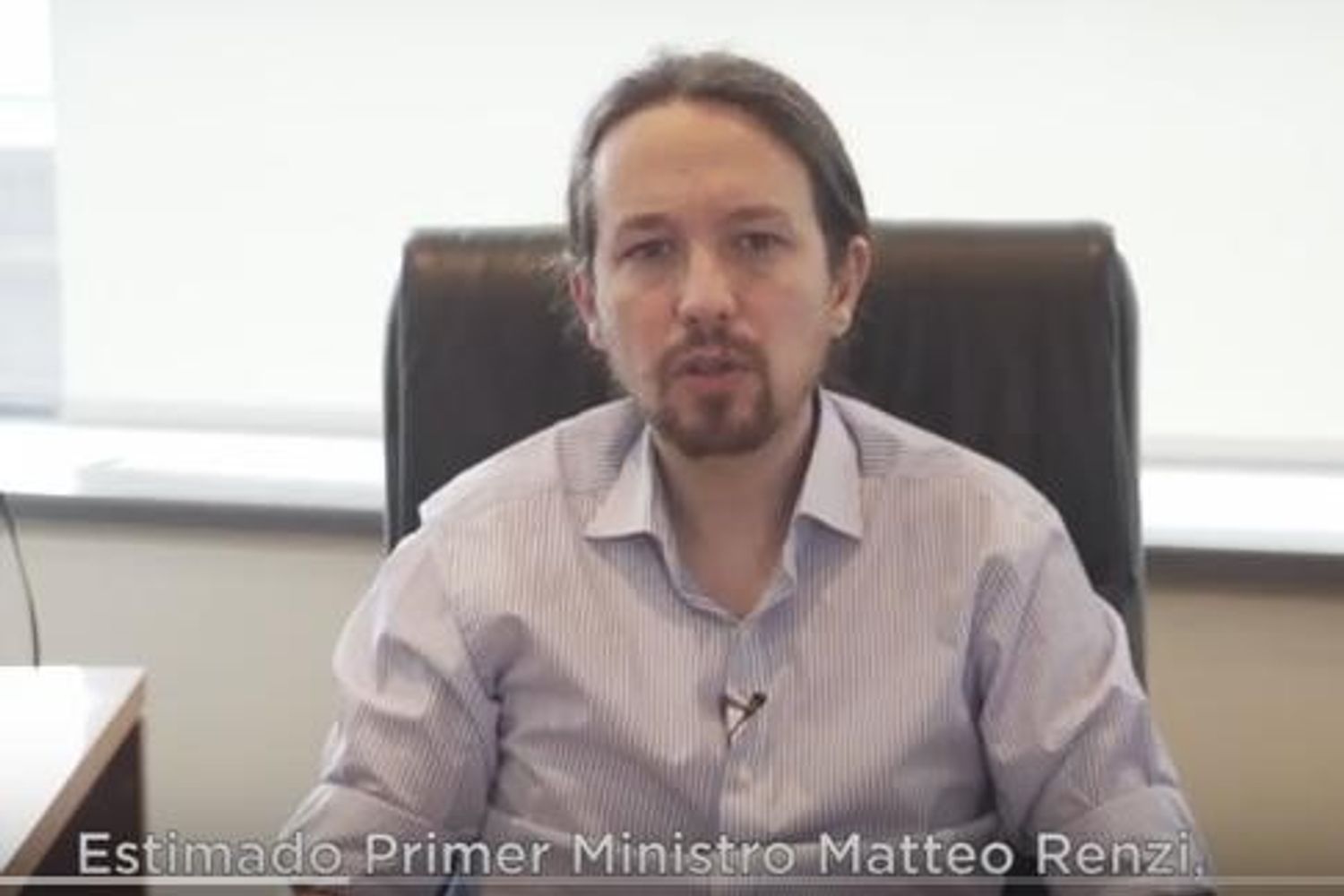 &nbsp;Appello Pablo Iglesias al premier Renzi