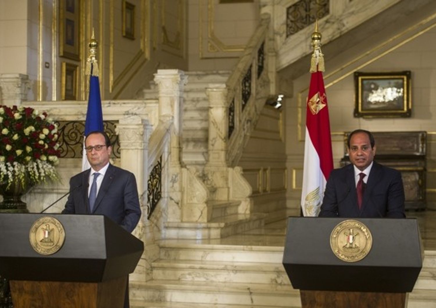 &nbsp;Hollande Al Sisi (Afp)