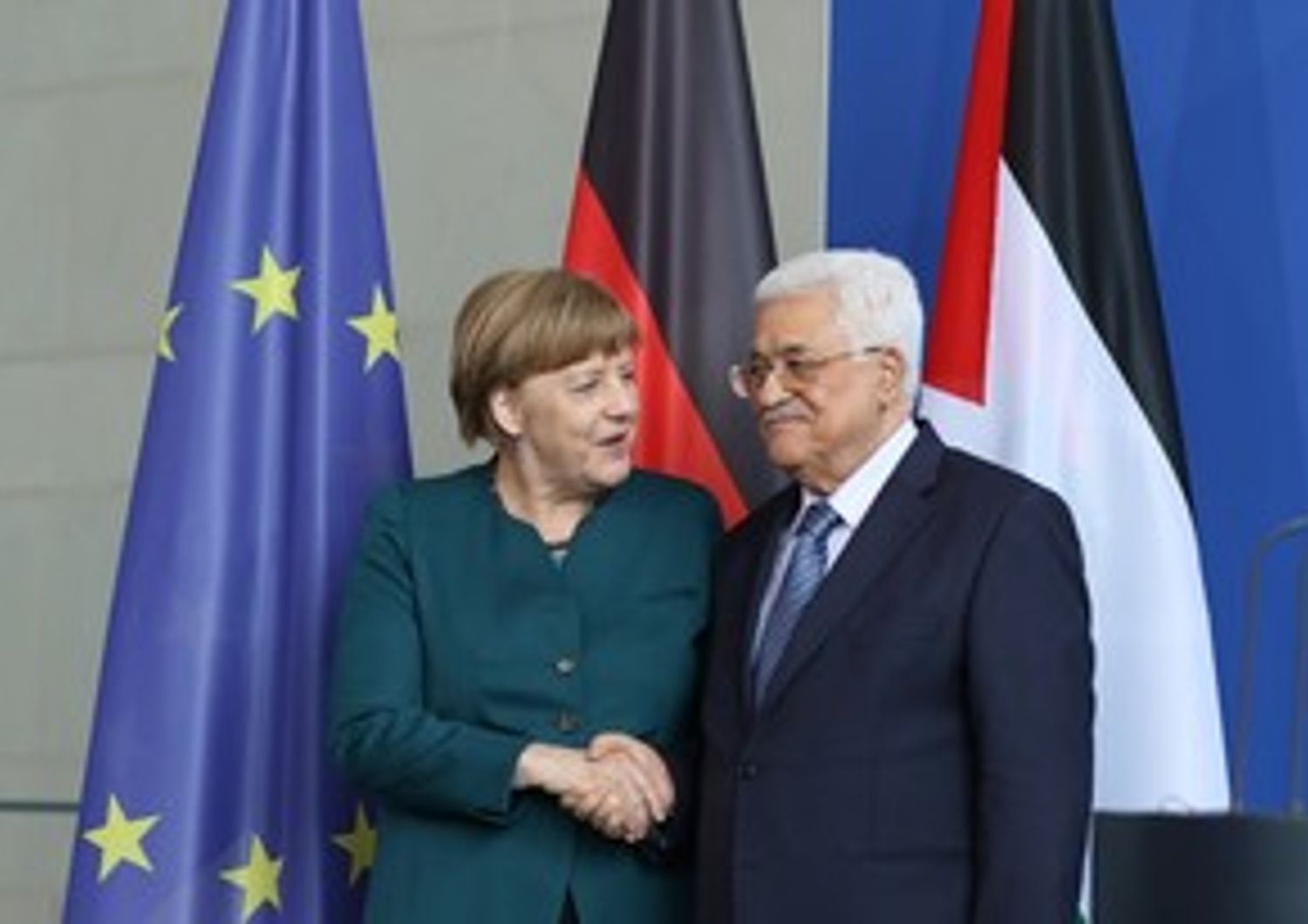 Angela Merkel Mahmoud Abbas (Afp)&nbsp;