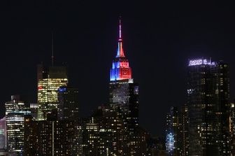 &nbsp; Usa 2016 primarie empire state building illuminato Clinton Trump - afp