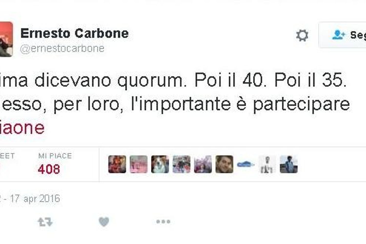 ernesto Carbone ciaone&nbsp;
