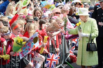 La Regina Elisabetta II durante i festeggiamenti per il suo 90* compleanno (Afp)