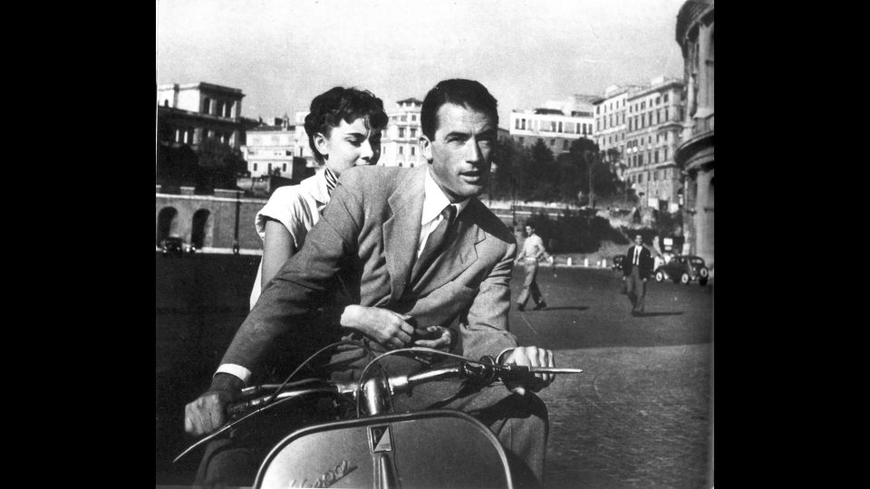 La Vespa nel film 'Vacanze Romane', con Gregory Peck e Audrey Hepburn&nbsp;