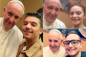 &nbsp;Selfie Papa Moreno Michielin e Hunt