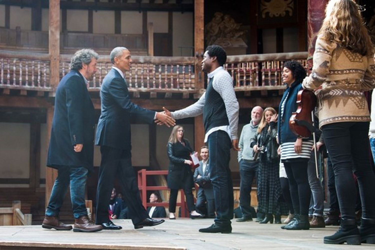 &nbsp;Globe Theatre Amleto Shakespeare Obama - afp