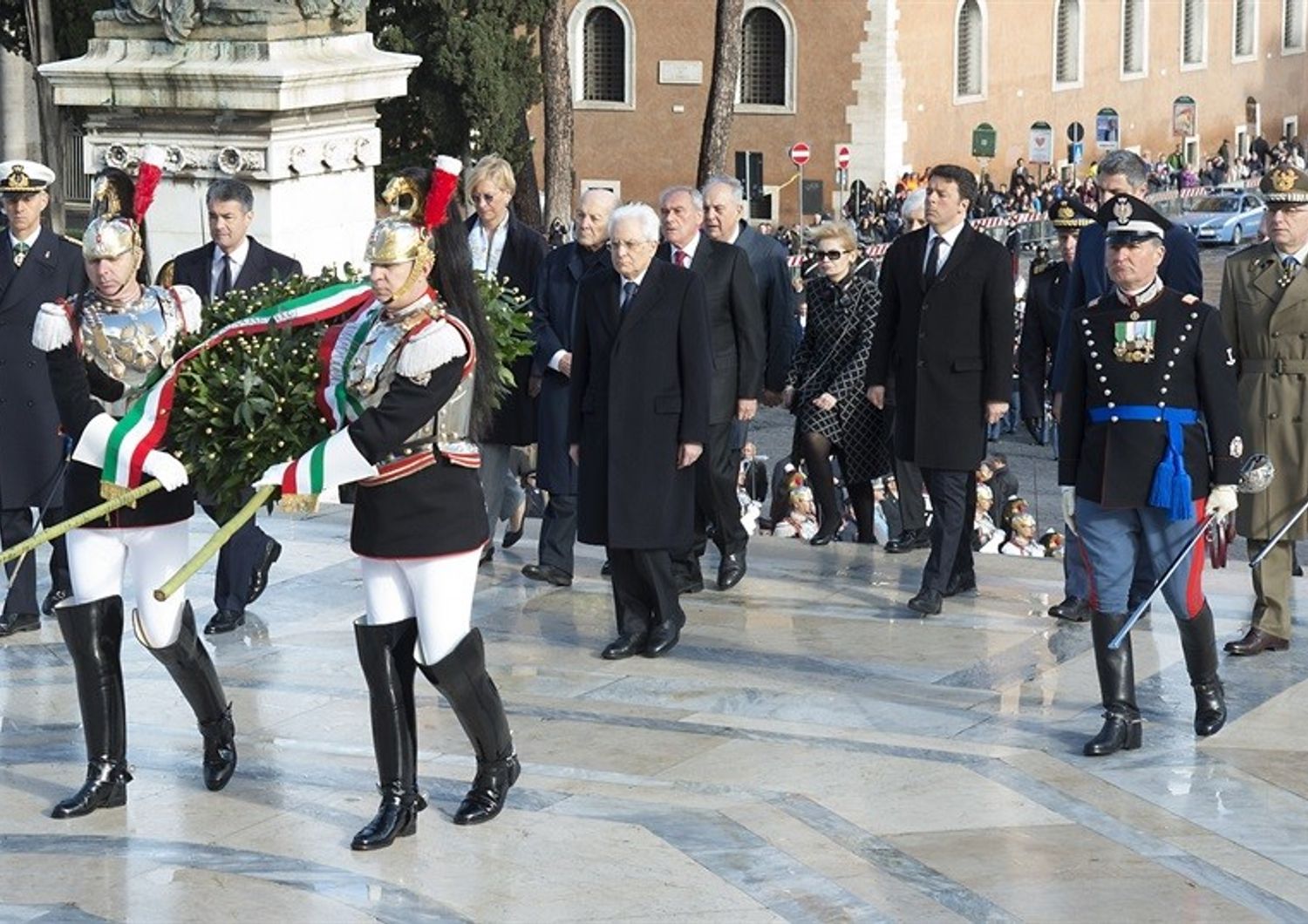 &nbsp;Festa della liberazione Mattarella Renzi altare della patria - quirinale