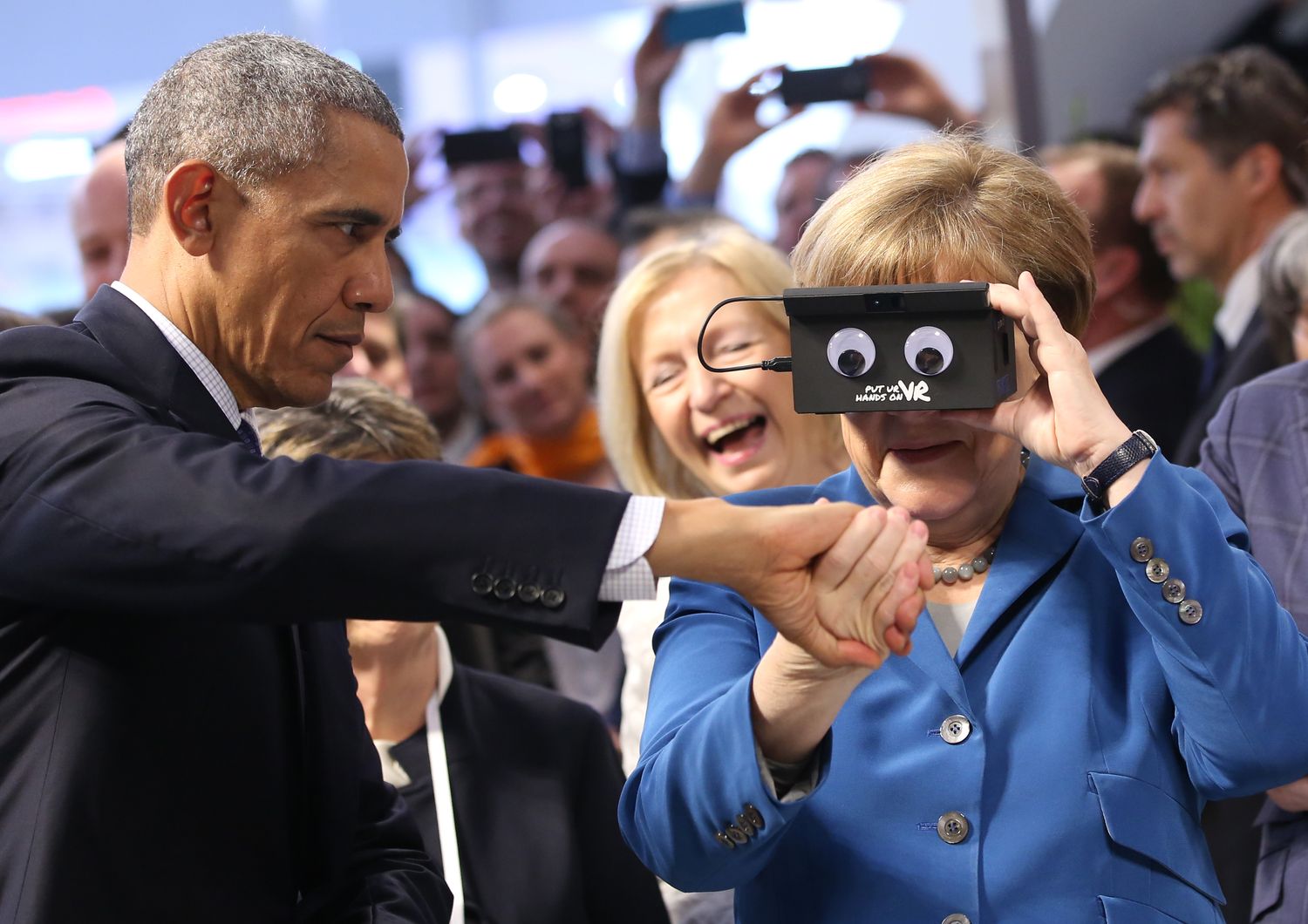&nbsp;Obama e Merkel visitano industria a Hannover