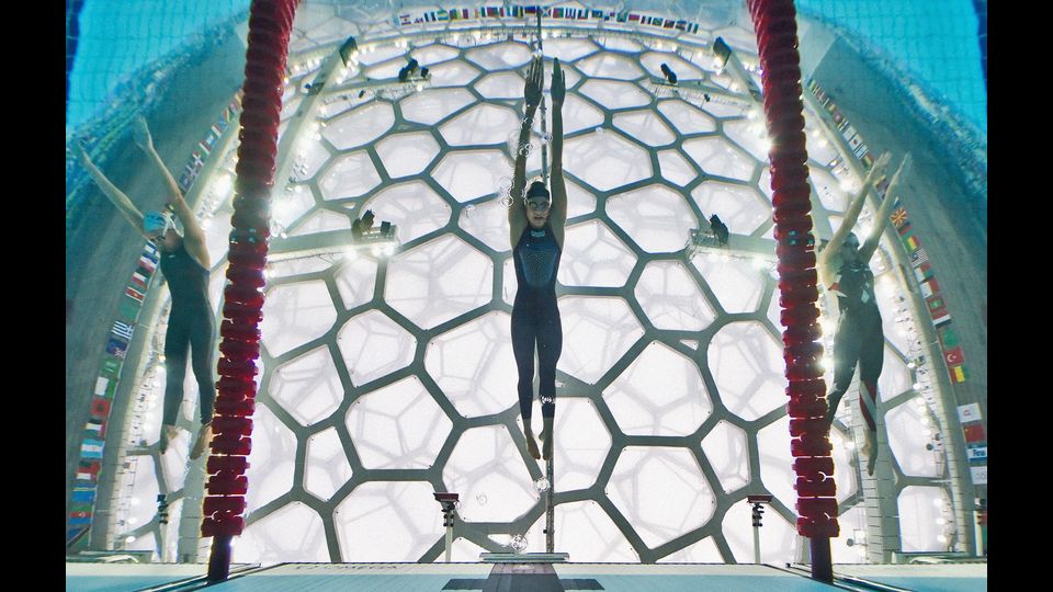 Foto subacquea di Federica Pellegrini alle Olimpiadi di Pechino del 2008 (Afp)&nbsp;