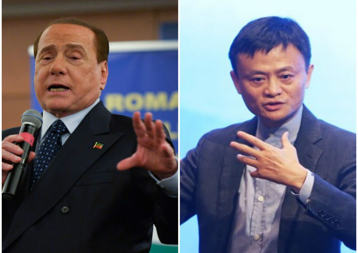 &nbsp;Berluscon e Jack Ma Alibaba Milan