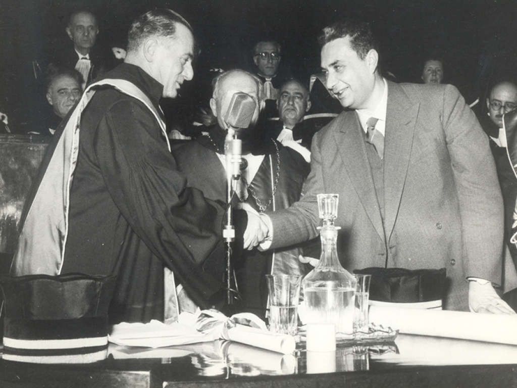 Aldo Moro con Enrico Mattei