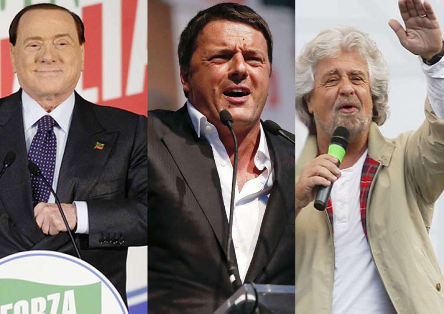 &nbsp;Berlusconi Renzi Grillo