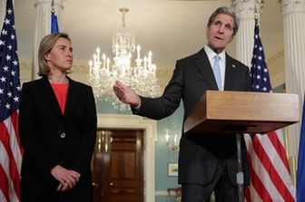 &nbsp;Mogherini Kerry - afp