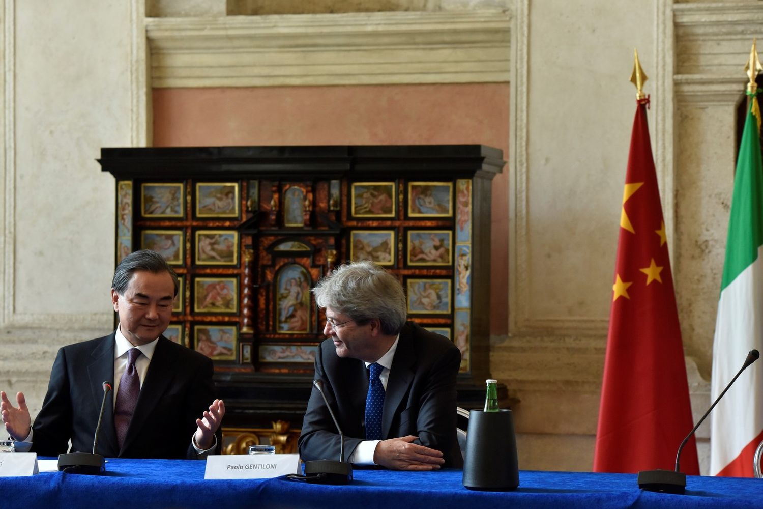 Incontro Italia Cina, Wang Yi, Gentiloni,&nbsp;