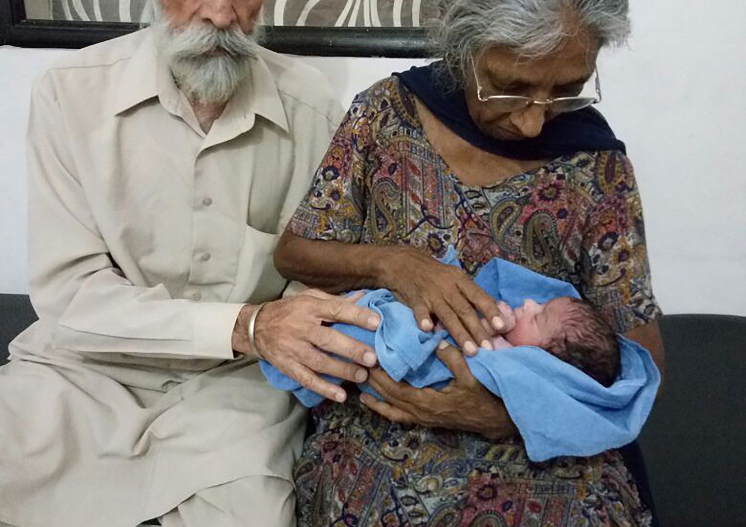 &nbsp;India Daljinder Kaur &nbsp;donna di 70 anni diventata mamma a Haryana - afp