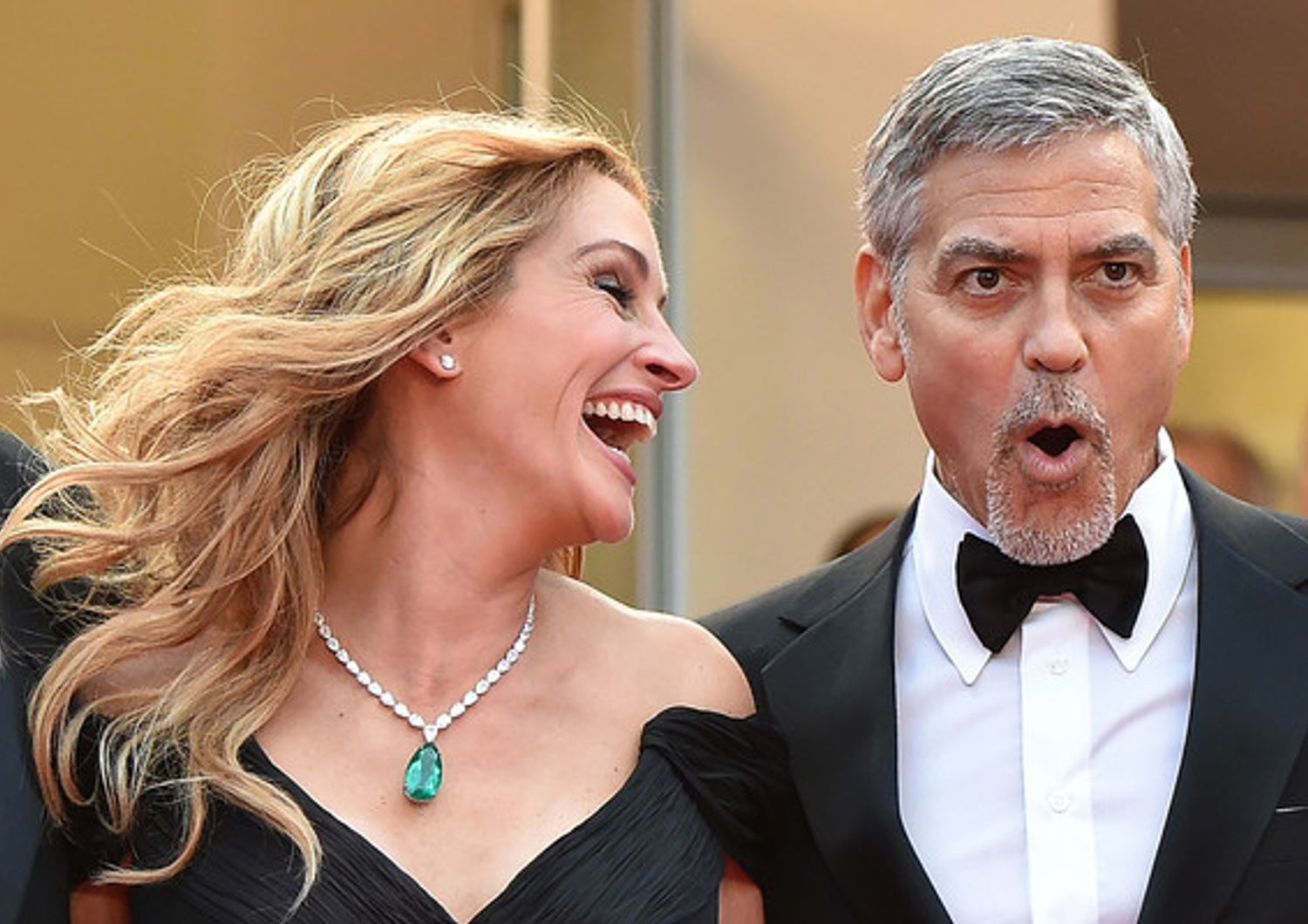 Julia Roberts e George Clooney, protagonisti del film &quot;Money Monster&quot; (Afp)&nbsp;