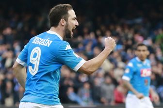 Gonzalo Higuain dopo un gol con la maglia del Napoli (2016) (Afp)&nbsp;