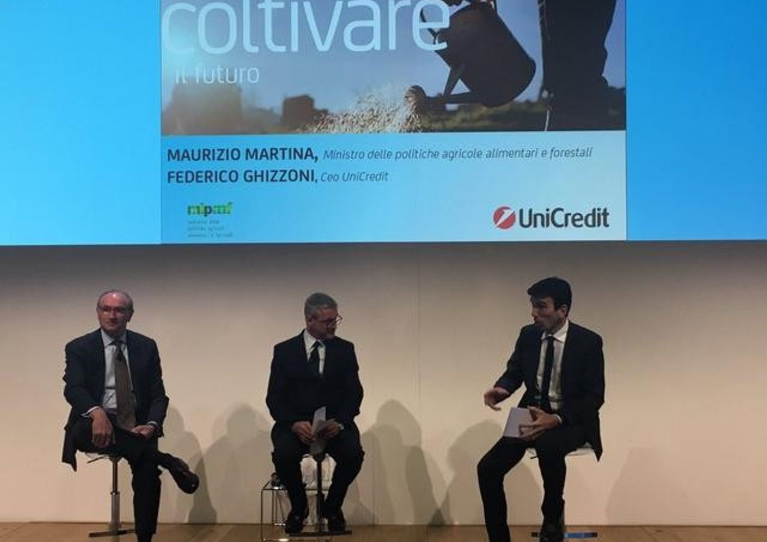 &nbsp;Progetto 'Unicredit Mipaaf Coltivare il futuro Federico Ghizzoni e Maurizio Martina - twitter