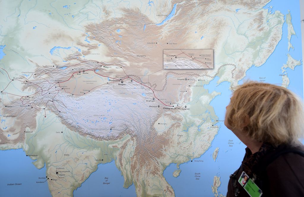 Oriente, Cina, Mappa della via della seta