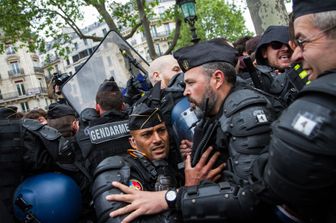 &nbsp; Francia, Parigi, polizia francese, protesta