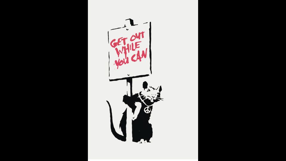 &nbsp; Get Out While You Can 2004 Screenprint 50 x 35 cm