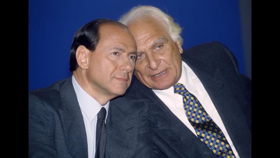 Marco Pannella con Silvio Berlusconi nel 1994 (agf)&nbsp;