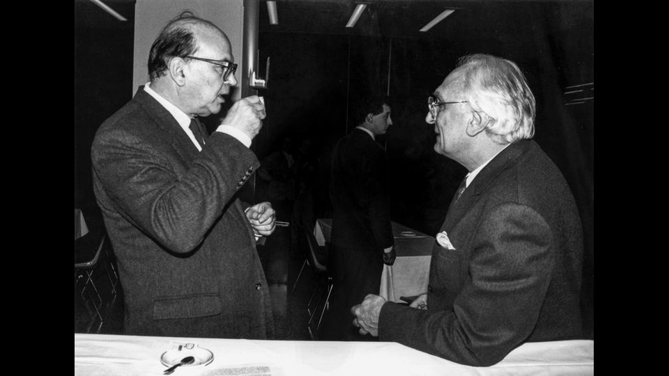 Marco Pannella con Bettino Craxi , leader partito Socialista nel 1991 (agf)&nbsp;