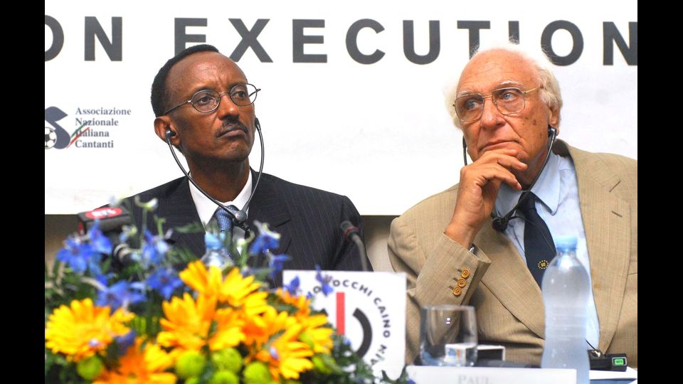 Marco Pannella con Paul Kagame, Ruanda (imagoeconomica)&nbsp;