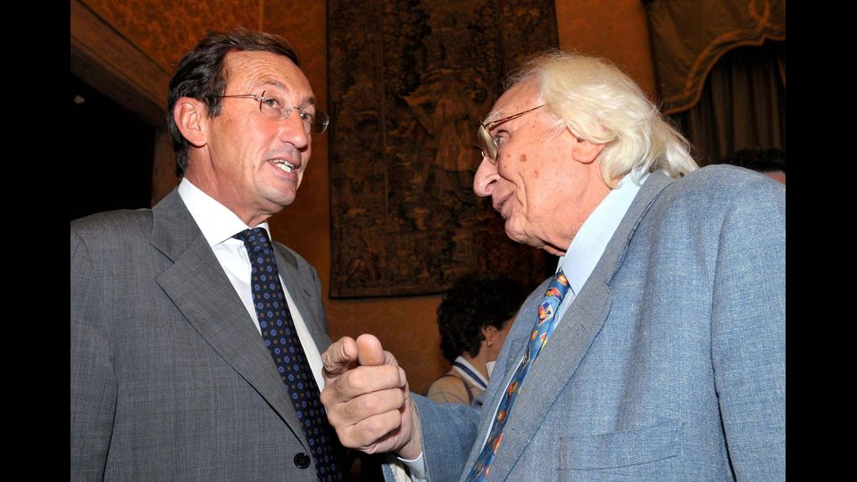 Marco Pannella con Gianfranco Fini (imagoeconomica)&nbsp;