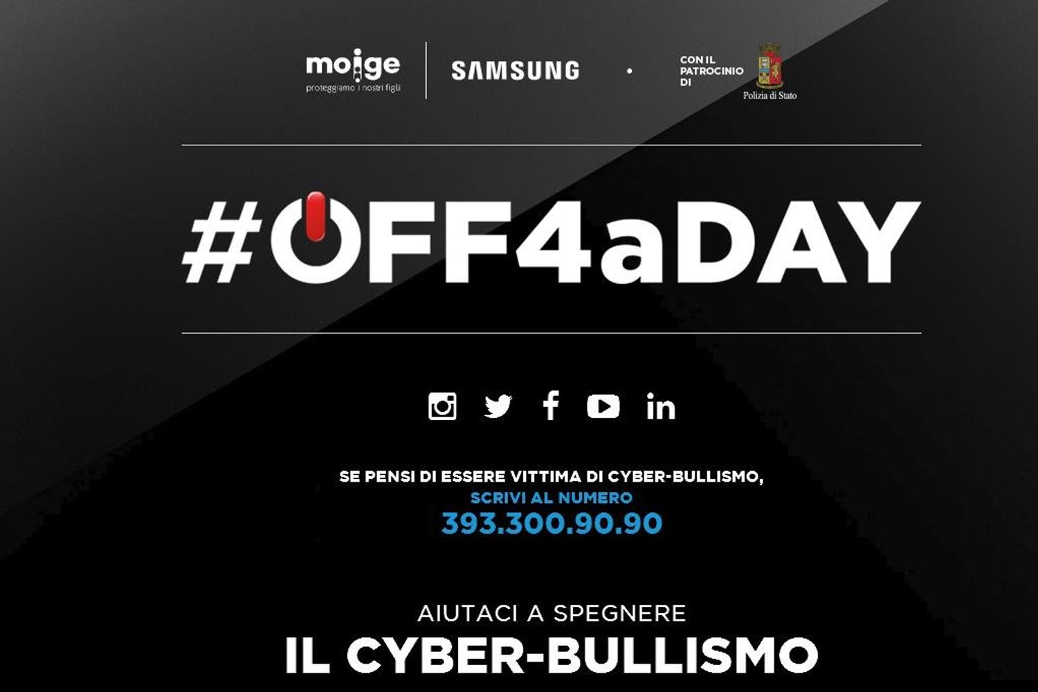 &nbsp;Samsung Miur Moige #OFF4aDAY cyberbullismo - sito